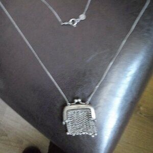 ALL SAINTS SPITALFIELDS RARE NECKLACE PURSE CHAIN MAIL  LONG
